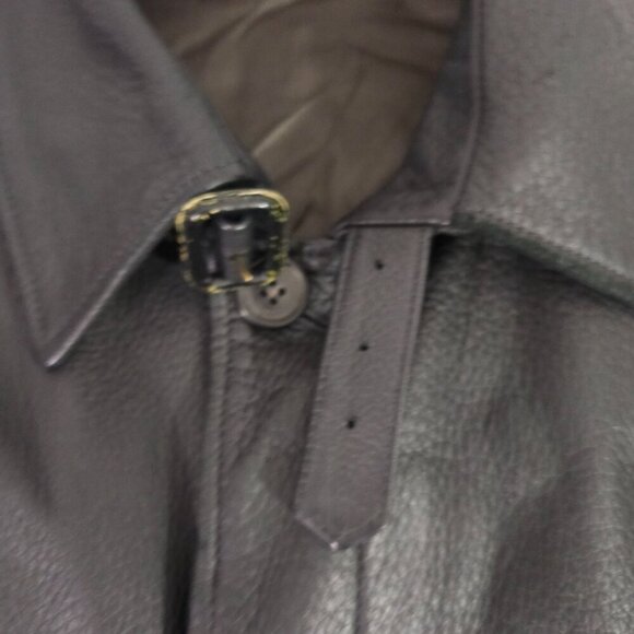 Genuine Seraphin Mens Leather Jacket France Adjust Cuffs Front Pockets Size 56 - Picture 7 of 13